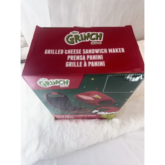Dr. Seuss The Grinch Red Uncanny Grilled Cheese Panini Sandwich Maker New in Box - Picture 9 of 11